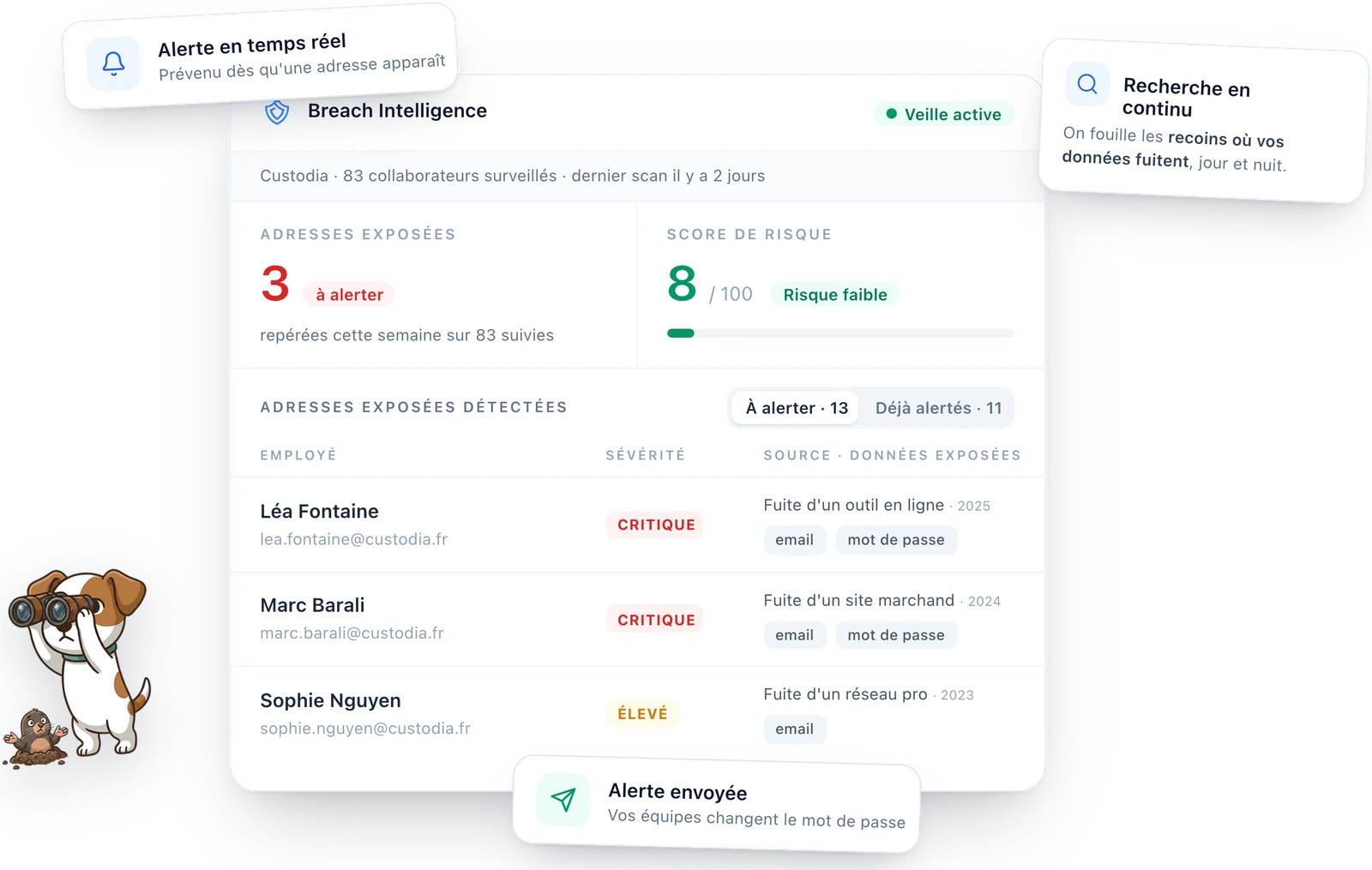 Le module Apocao de détection des fuites de données et de mots de passe compromis