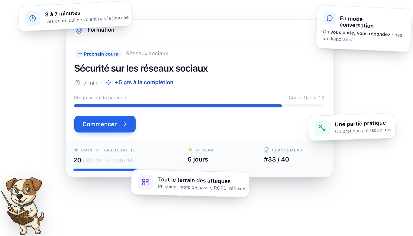 Le module Formation et sensibilisation d'Apocao : micro-cours de cybersécurité
